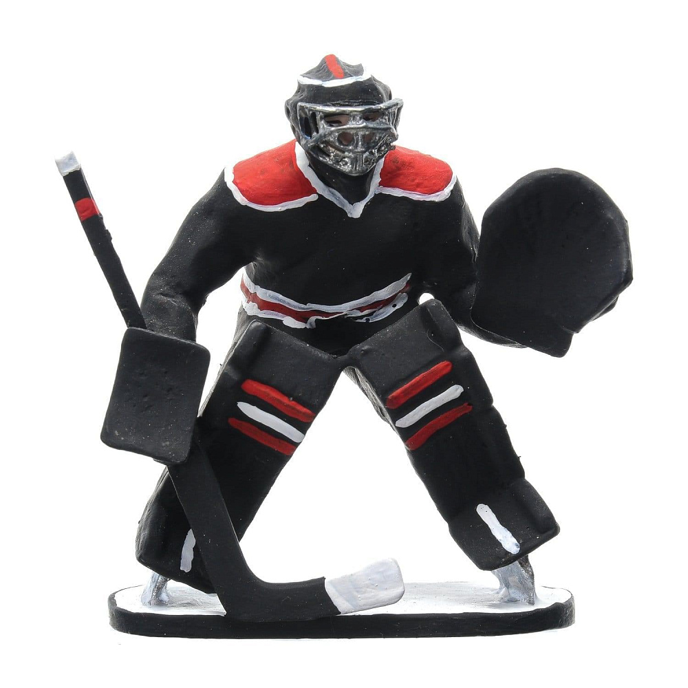 Оловянная миниатюра «Хоккей» (цвет красно-черный) в шкатулке - интернет магазин Русь Велика я фото 1