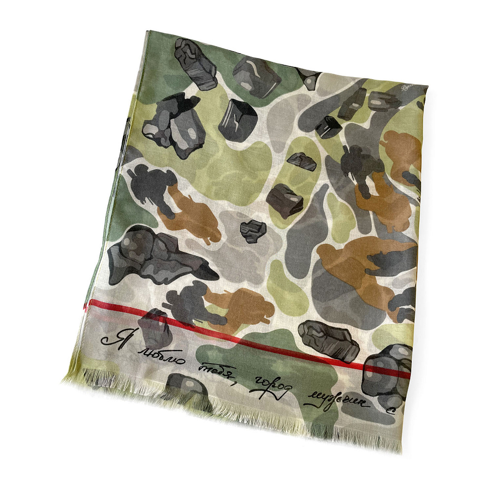 Шарф шерстяной «Донбасс. Великий Блокпост» 90х180 см - интернет магазин Русь Велика я фото 2