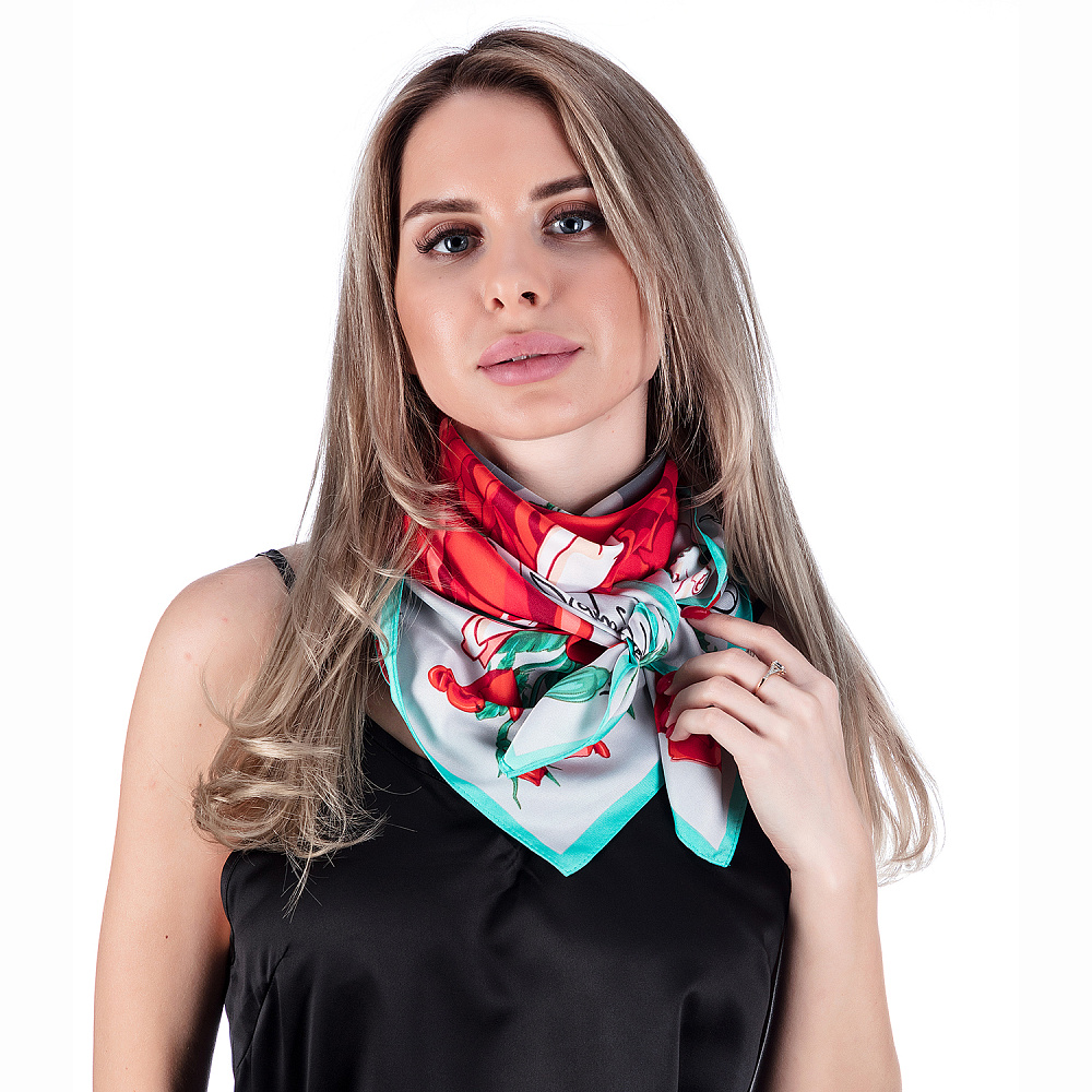 Платок шелковый «Город До» 90х90 см - интернет магазин Русь Велика я фото 7