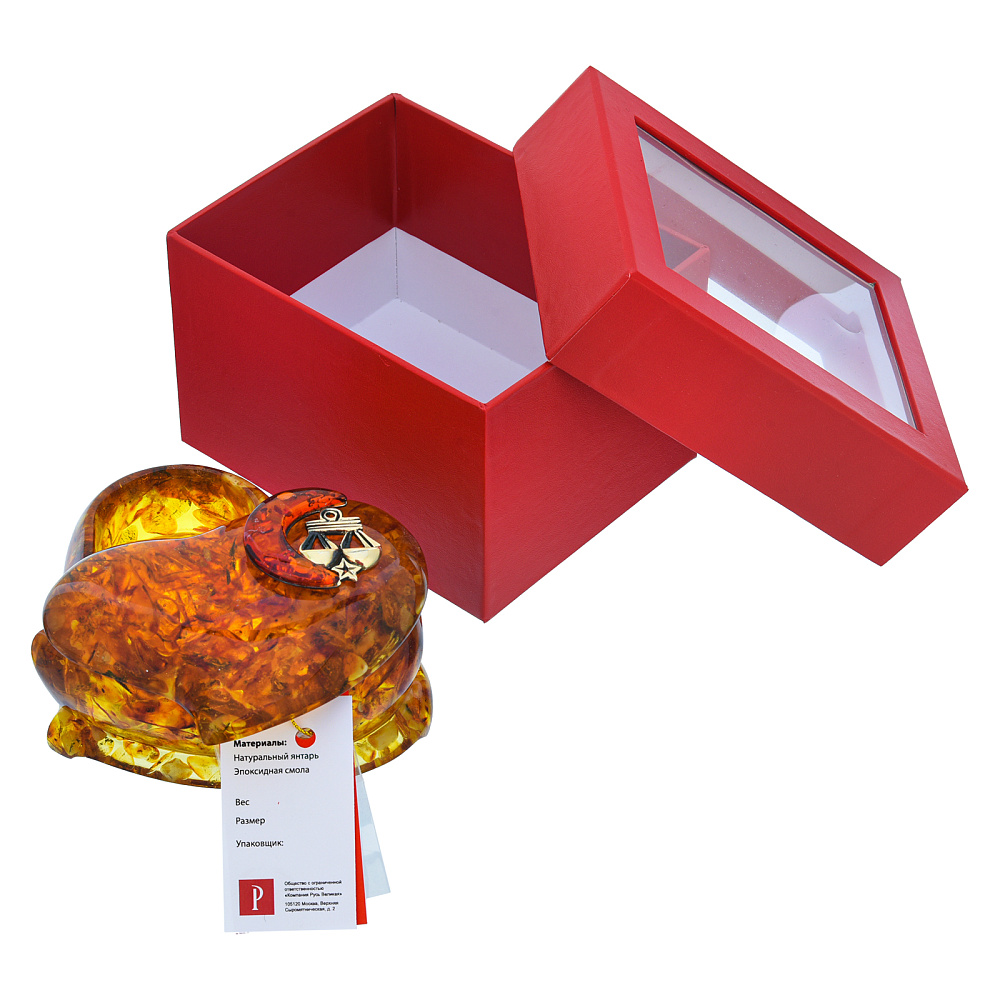Шкатулка из янтаря «Сердце. Знак зодиака Весы» - интернет магазин Русь Велика я фото 3