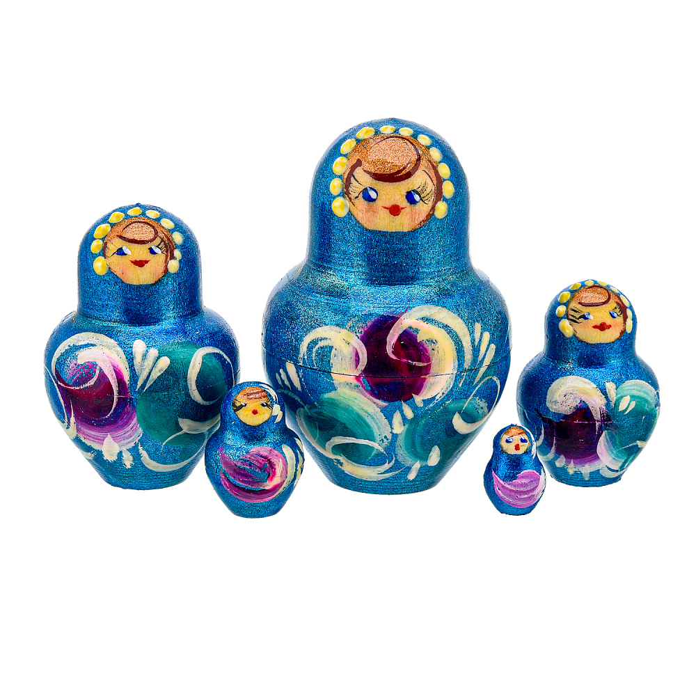 Матрешка «Цветы» 10 мест - интернет магазин Русь Велика я фото 3