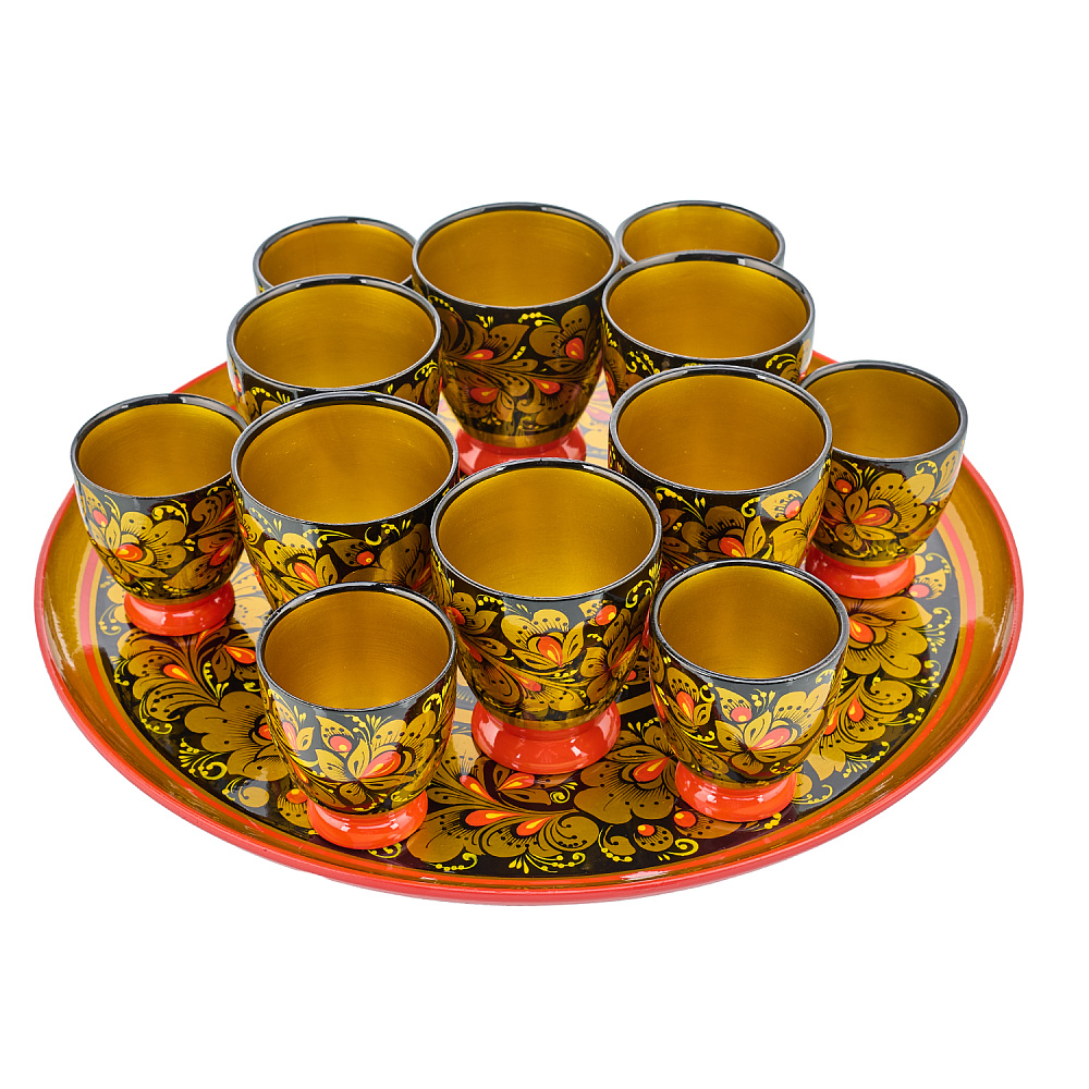 Набор для напитков. Хохлома - интернет магазин Русь Велика я фото 1