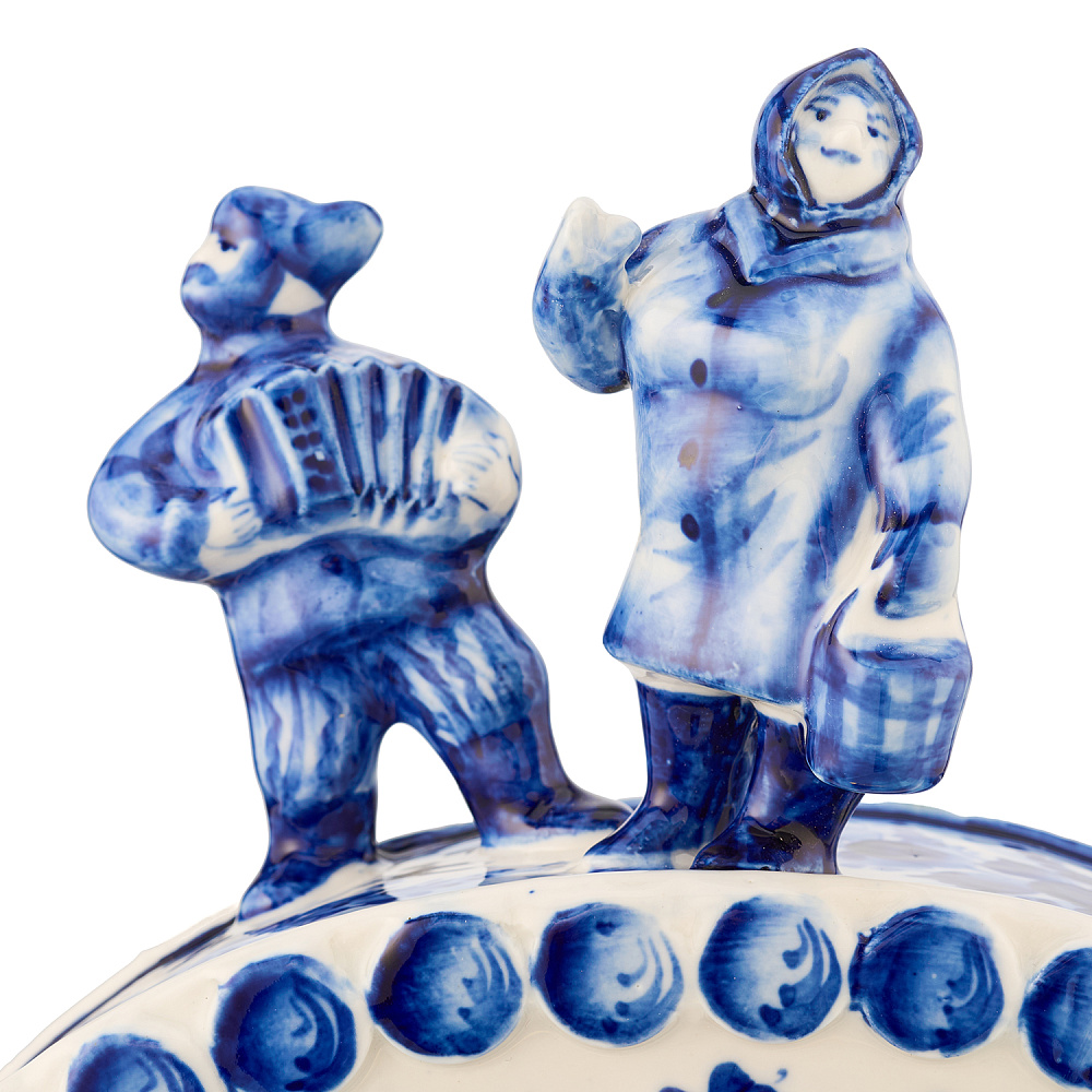 Часы настольные «На мосту». Гжель - интернет магазин Русь Велика я фото 2