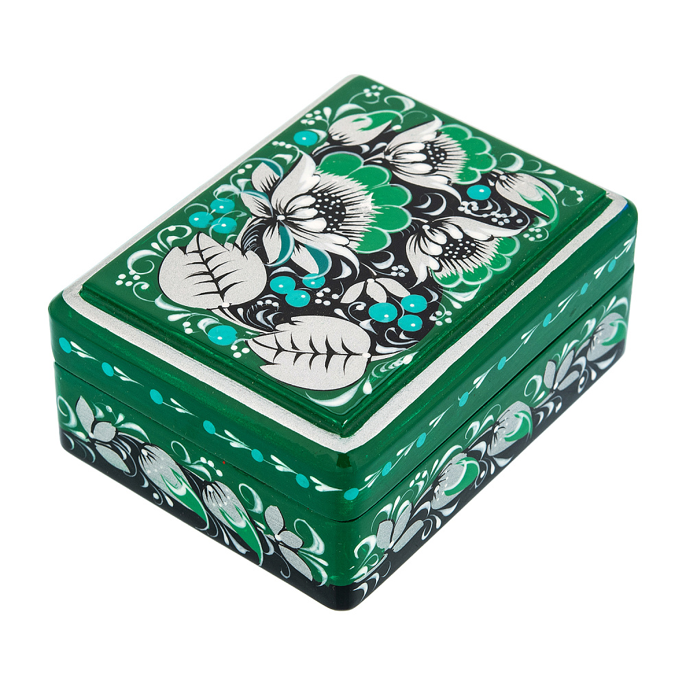 Деревянная шкатулка «Цветы». Хохлома - интернет магазин Русь Велика я фото 1