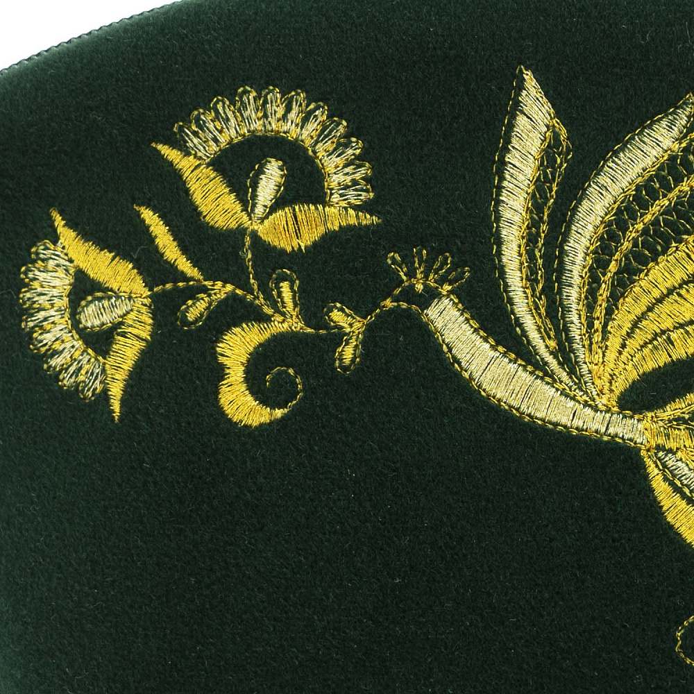 Косметичка «Птица». Темно-зеленая с вышивкой - интернет магазин Русь Велика я фото 2