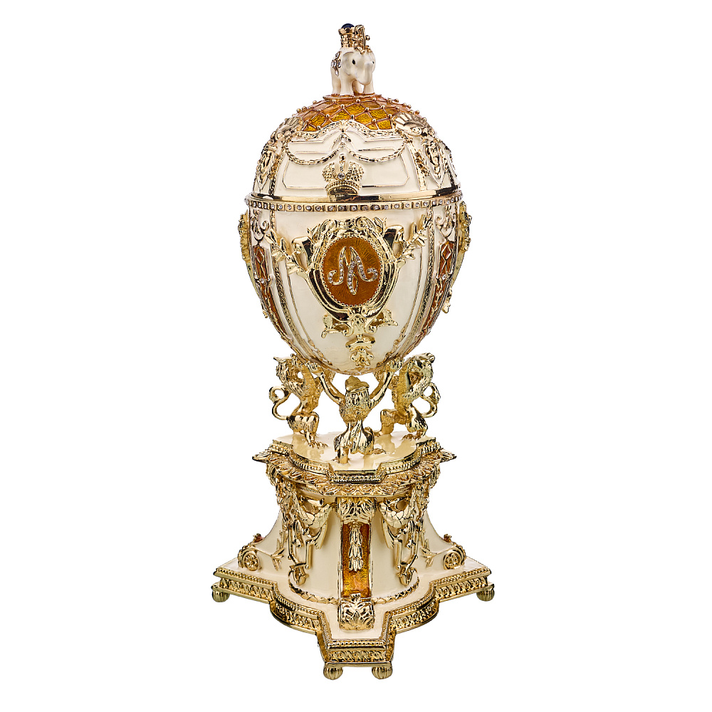 Пасхальное яйцо-шкатулка «Царское». Традиции Фаберже - интернет магазин Русь Велика я фото 1
