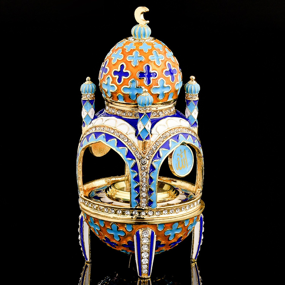 Шкатулка «Мечеть» с часами. Традиции Фаберже - интернет магазин Русь Велика я 