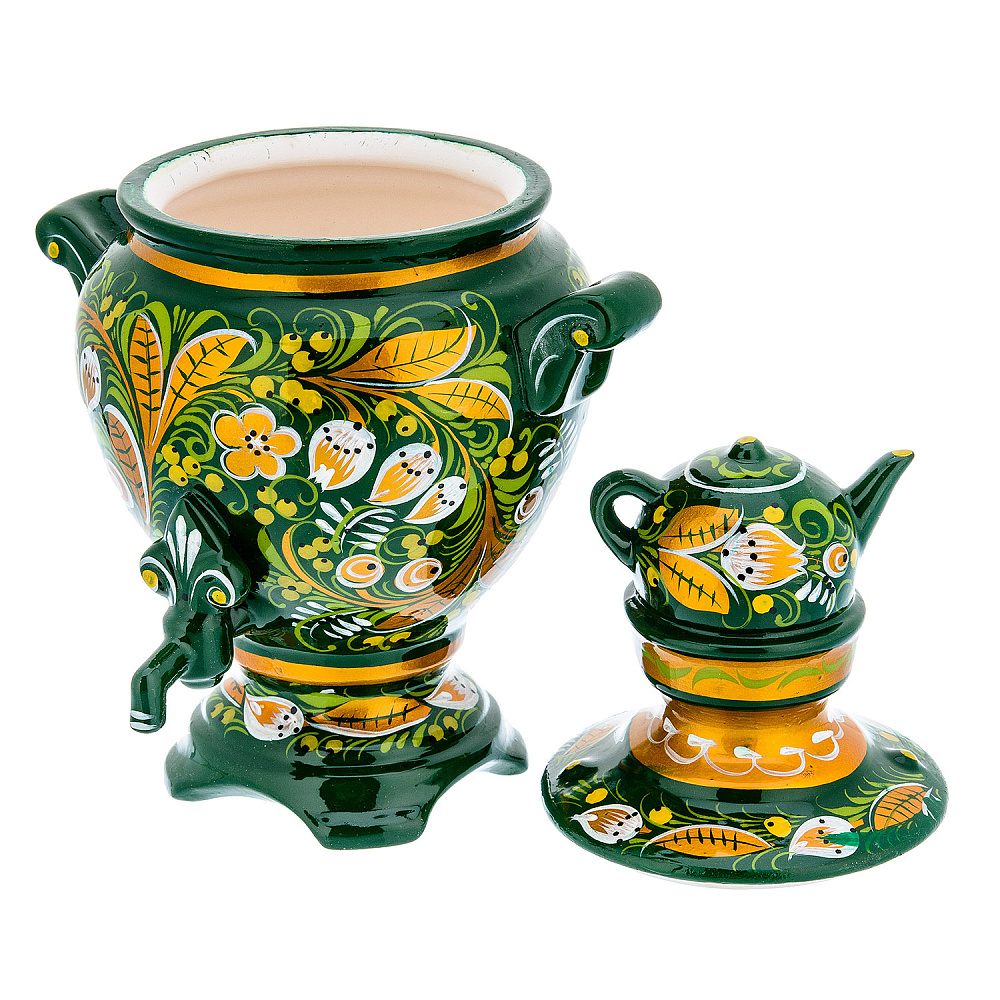 Сувенирный самовар-шкатулка «Ландыш». Хохлома - интернет магазин Русь Велика я фото 1