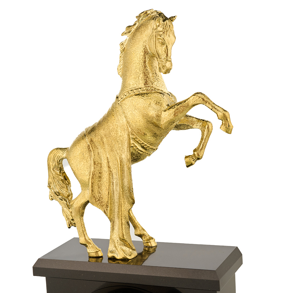 Лошадь Символ 2026 года. Часы настольные из малахита «Конь». Златоуст - интернет магазин Русь Велика я фото 2