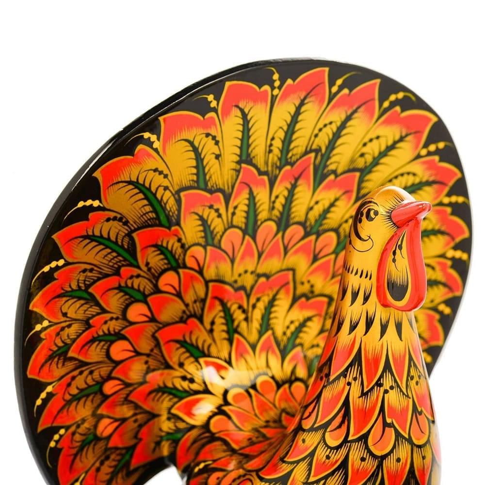 Часы настольные деревянные «Глухари». Хохлома - интернет магазин Русь Велика я фото 4