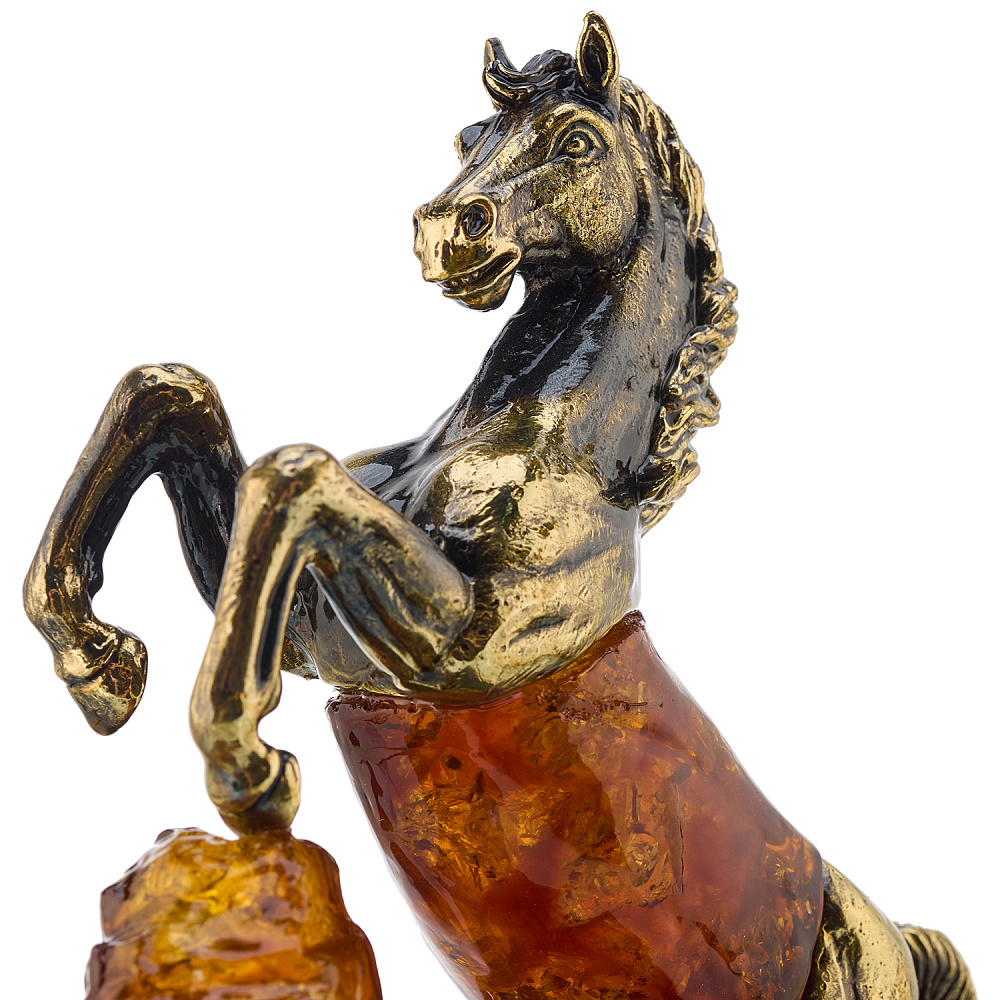 Лошадь Символ 2026 года. Скульптура из янтаря «Конь. Путь к успеху» - интернет магазин Русь Велика я фото 8