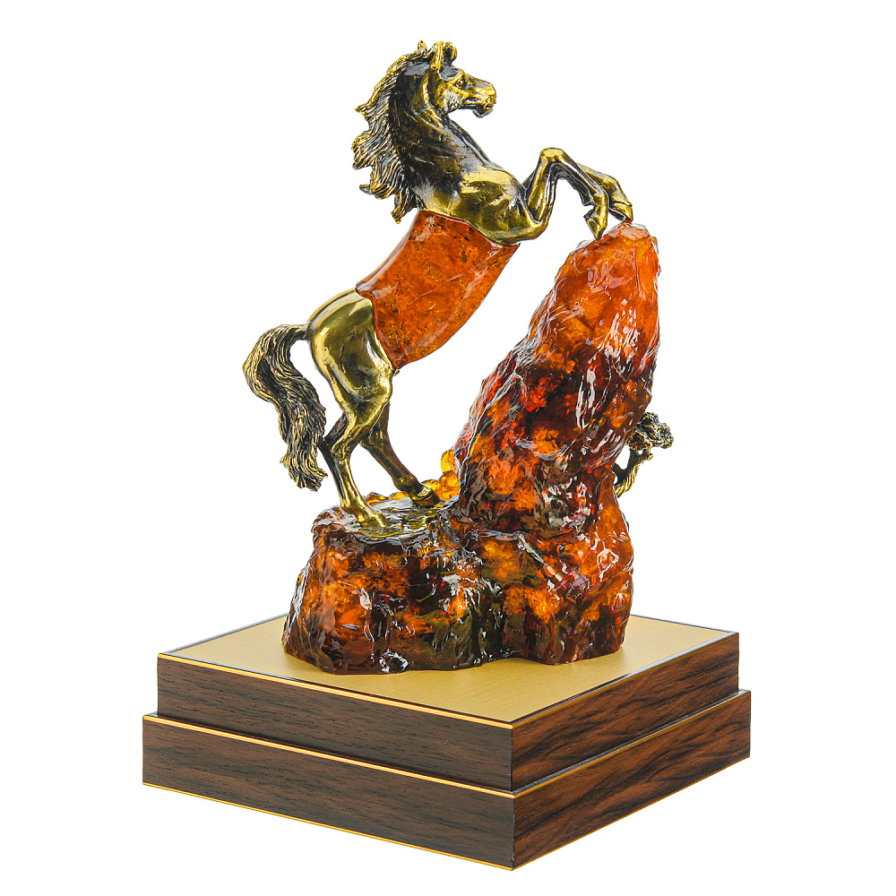 Лошадь Символ 2026 года. Скульптура из янтаря «Навстречу Фортуне» - интернет магазин Русь Велика я фото 4