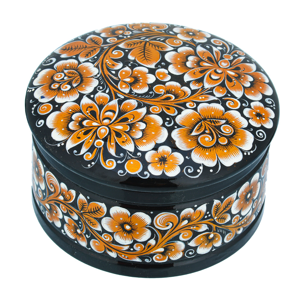 Шкатулка «Цветы». Хохлома - интернет магазин Русь Велика я 