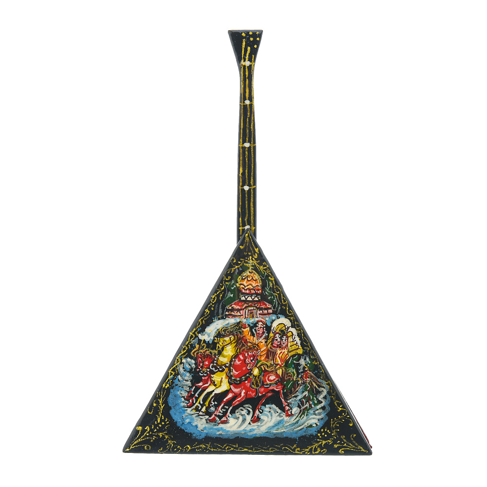 Шкатулка с художественной росписью «Балалайка. Тройка» - интернет магазин Русь Велика я 