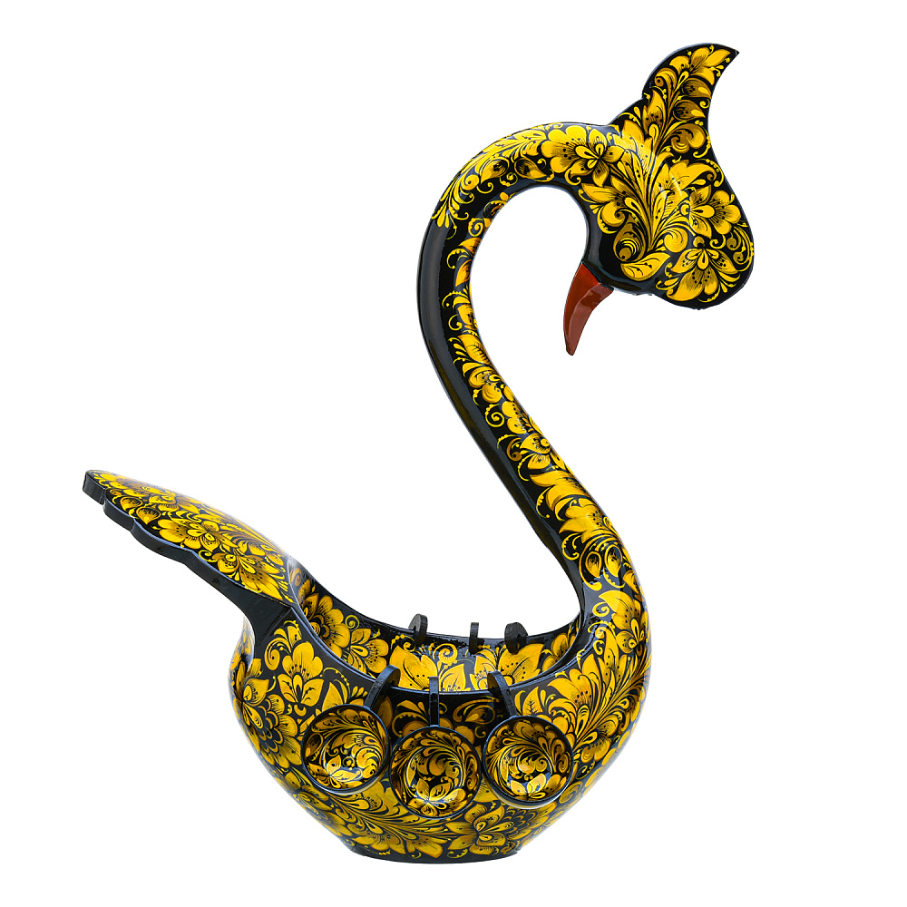 Братина с ковшиками «Лебедь». Хохлома - интернет магазин Русь Велика я фото 3