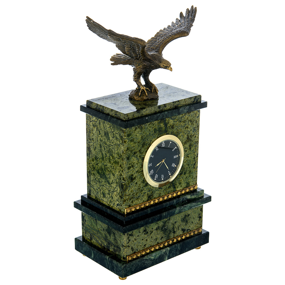 Настольные часы из камня «Орел». Златоуст - интернет магазин Русь Велика я фото 1
