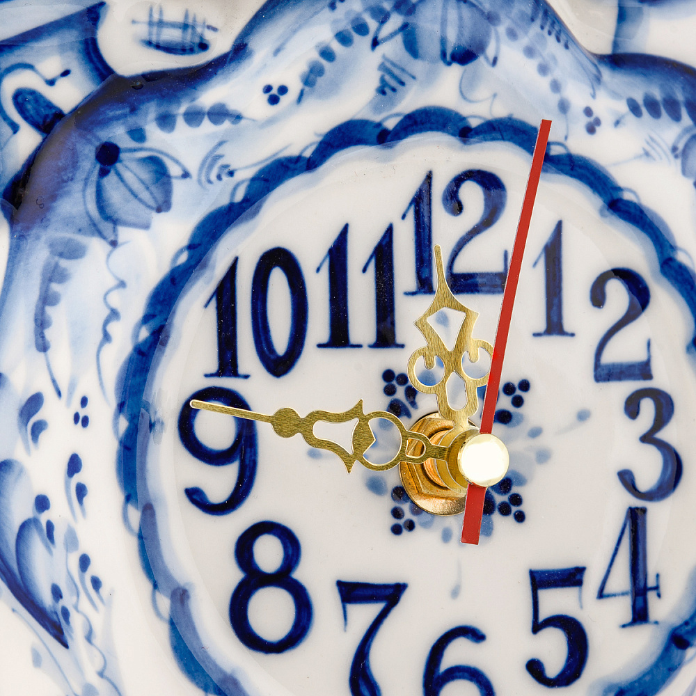 Часы настенные «Деревня». Фарфор Гжель - интернет магазин Русь Велика я фото 2