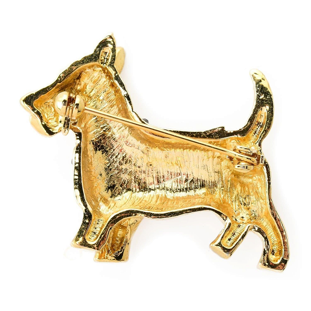 Брошь «Собачка в накидке» Традиции Фаберже - интернет магазин Русь Велика я фото 1