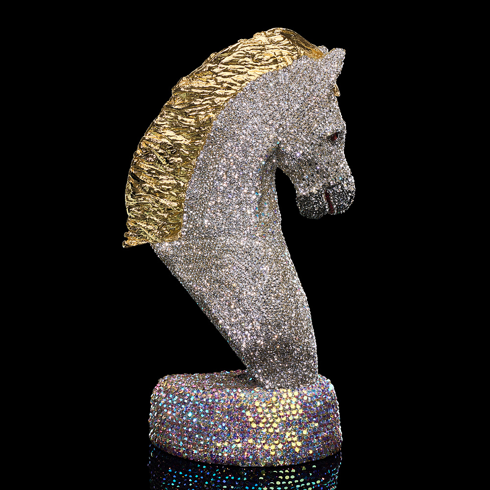Лошадь Символ 2026 года. Скульптура со стразами «Конь» - интернет магазин Русь Велика я фото 3