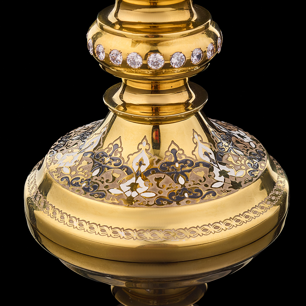 Глобус сувенирный с позолотой и фианитами. Златоуст - интернет магазин Русь Велика я фото 2