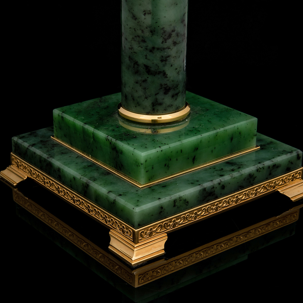 Подсвечник трехрожковый из нефрита. Златоуст - интернет магазин Русь Велика я фото 2