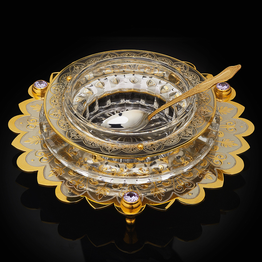 Икорница с крышкой. Златоуст - интернет магазин Русь Велика я фото 1