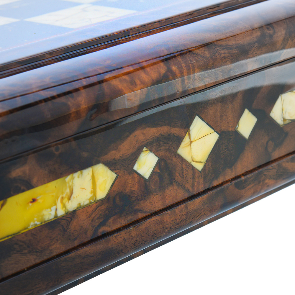 Шахматы с янтарными фигурами «Аристократ» 47х47 см - интернет магазин Русь Велика я фото 11