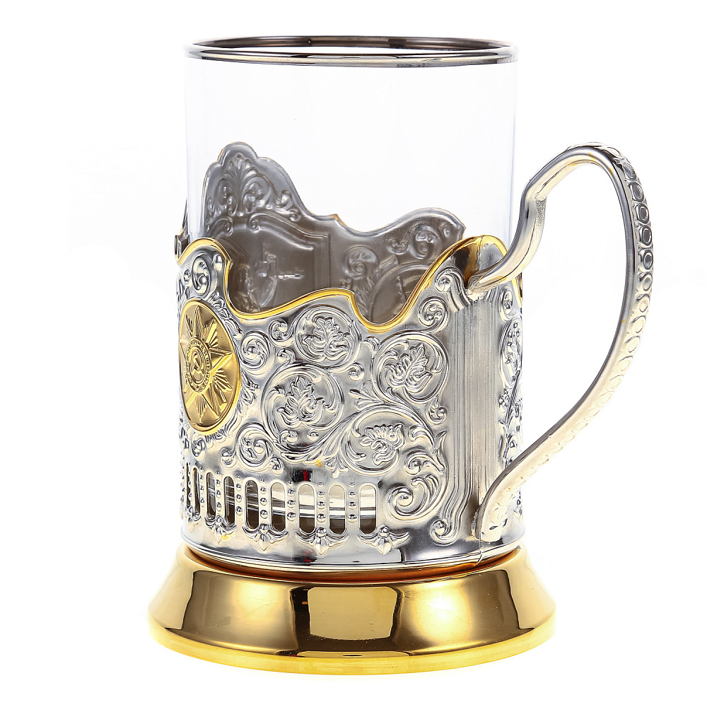 Подстаканник с серебрением и золочением «Победа. Политрук» - интернет магазин Русь Велика я фото 3