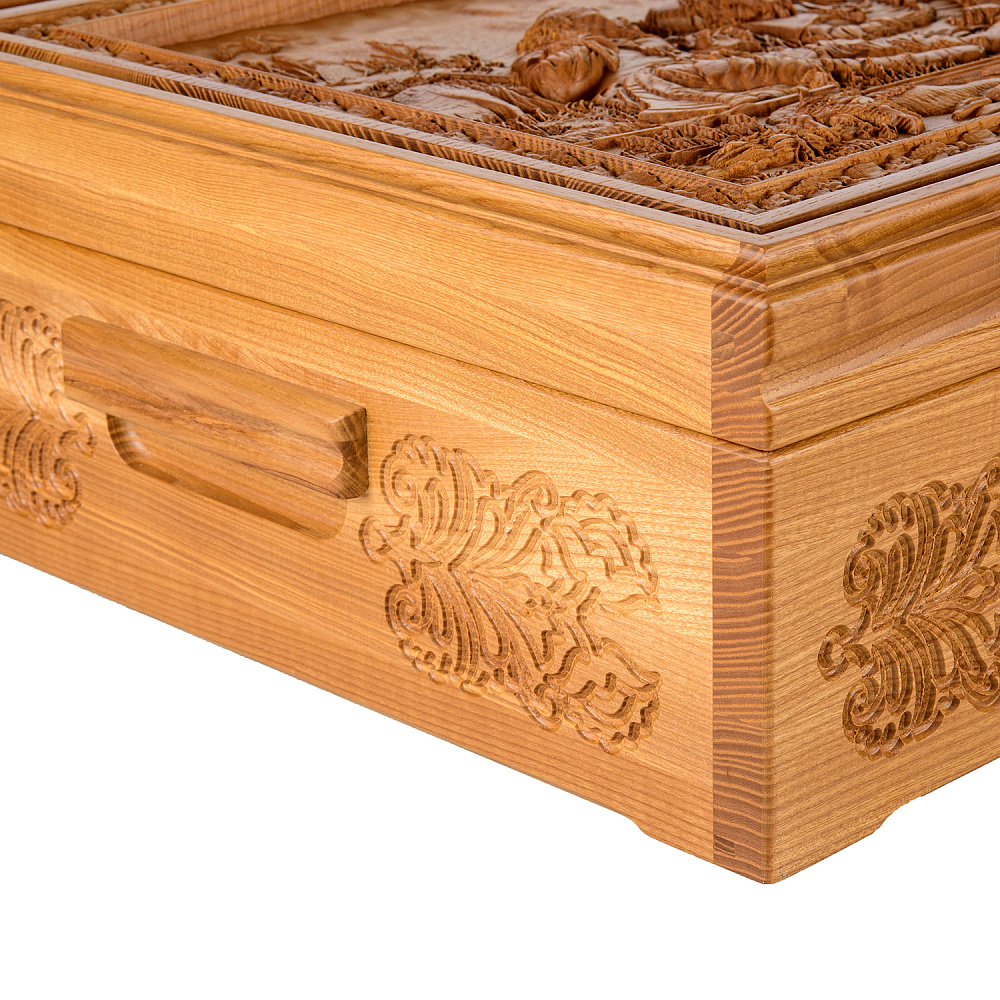 Русское лото в резной шкатулке из ясеня «Охотники на привале» - интернет магазин Русь Велика я фото 7