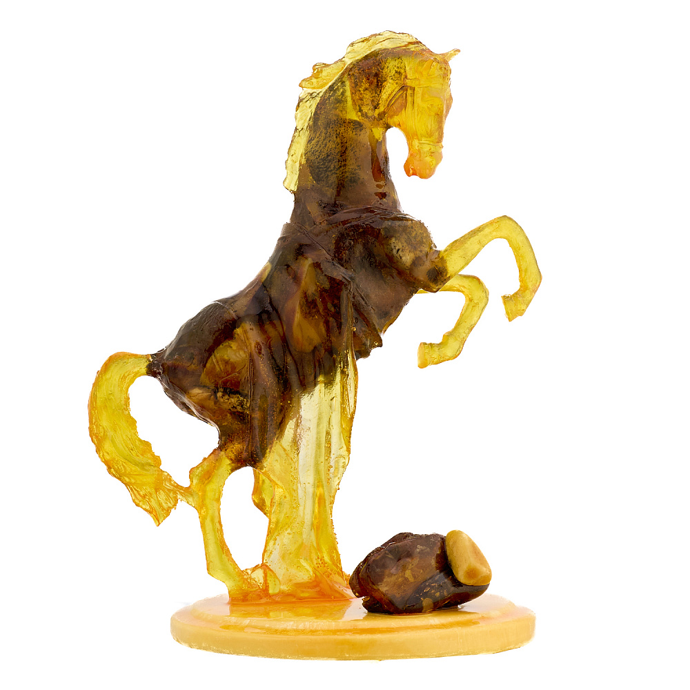 Лошадь Символ 2026 года. Статуэтка из янтаря «Конь ретивый» - интернет магазин Русь Велика я 