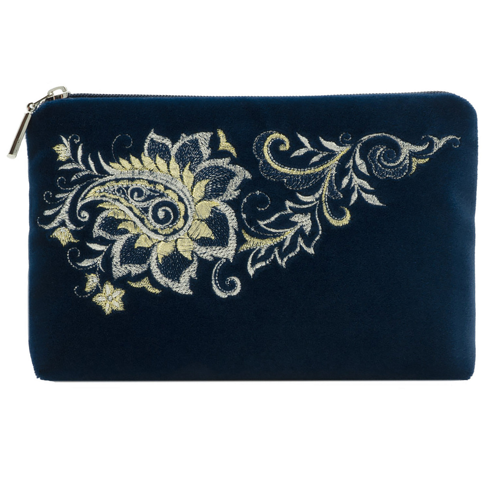 Косметичка «Райский сад». Темно-синяя с вышивкой - интернет магазин Русь Велика я фото 1
