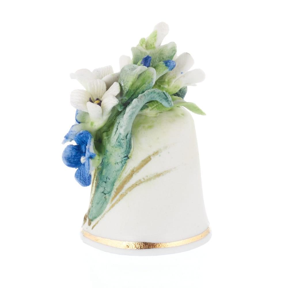 Наперсток фарфоровый «Цветы» с ручной лепкой - интернет магазин Русь Велика я фото 18