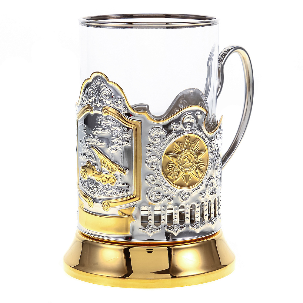 Подстаканник с серебрением и золочением «Катюша» - интернет магазин Русь Велика я фото 2