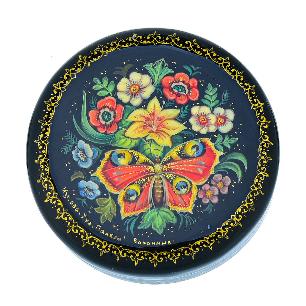 Шкатулка с художественной росписью «Цветы» - интернет магазин Русь Велика я 