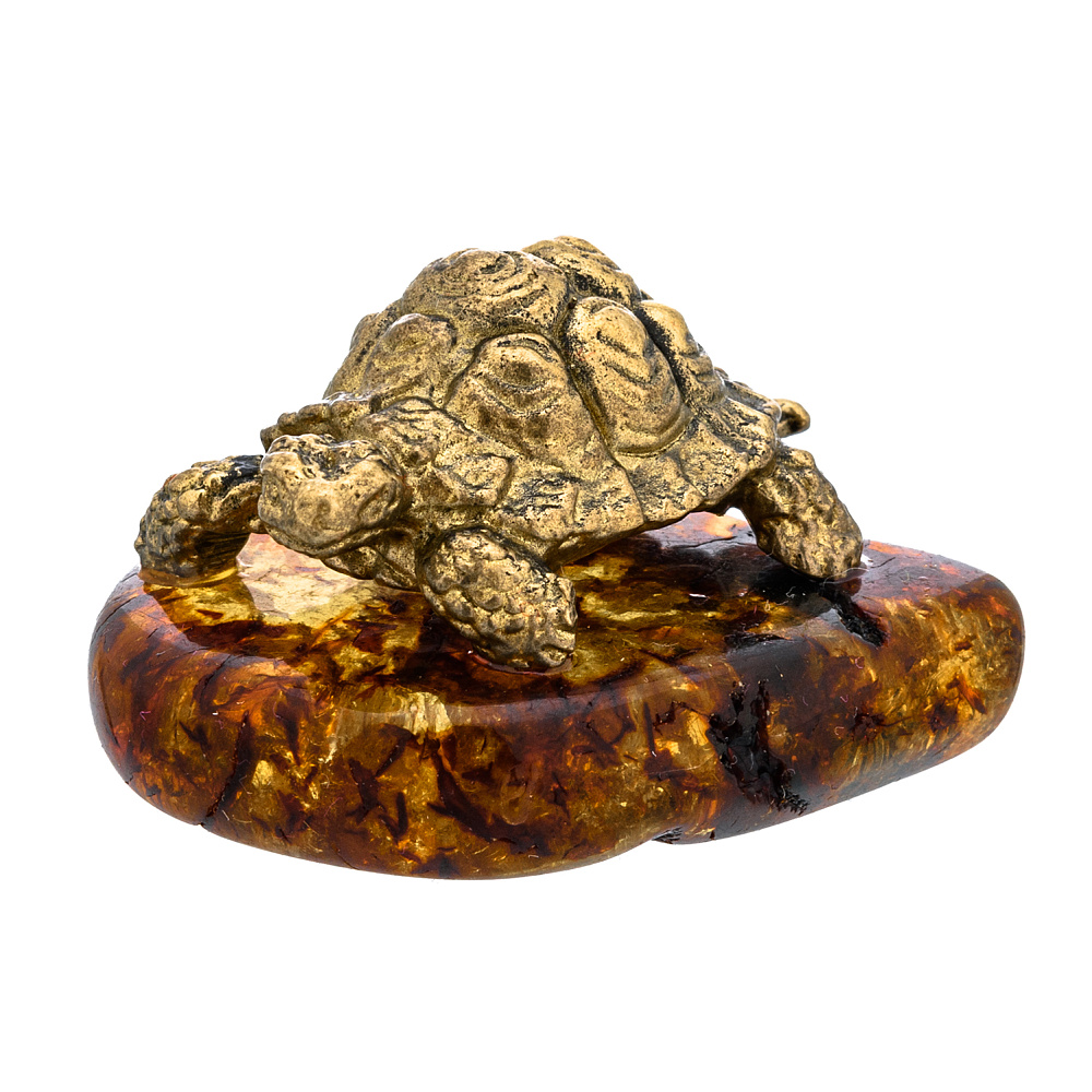 Статуэтка с янтарем «Сухопутная черепаха» - интернет магазин Русь Велика я фото 2