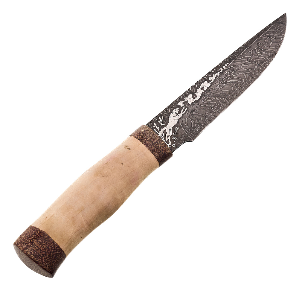 Нож сувенирный из дамасской стали «Олимп-5». Златоуст - интернет магазин Русь Велика я фото 2