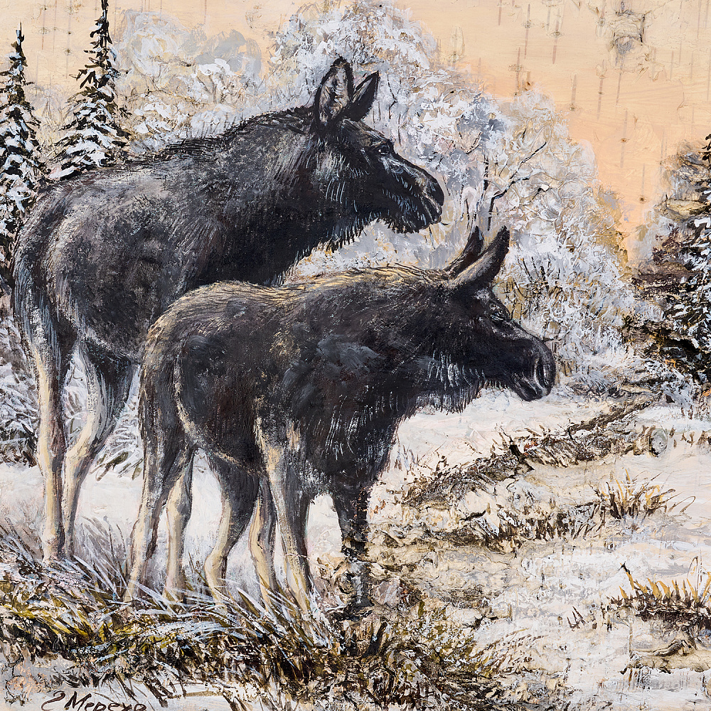 Картина на бересте «По знакомой тропе» 30х40 см - интернет магазин Русь Велика я фото 1