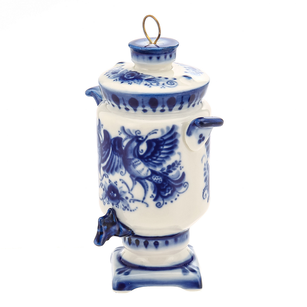 Самовар сувенирный. Гжель - интернет магазин Русь Велика я фото 1