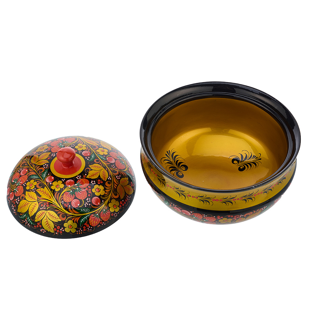 Набор посуды для грибов. Хохлома - интернет магазин Русь Велика я фото 3