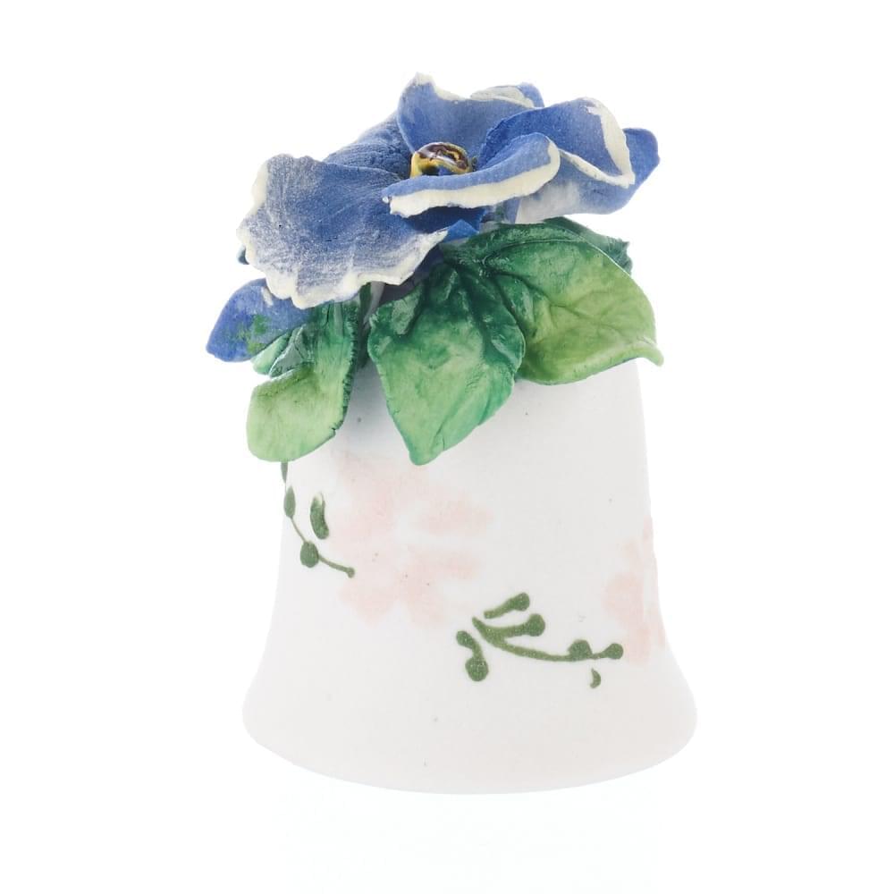 Наперсток фарфоровый «Цветы» с ручной лепкой - интернет магазин Русь Велика я фото 9