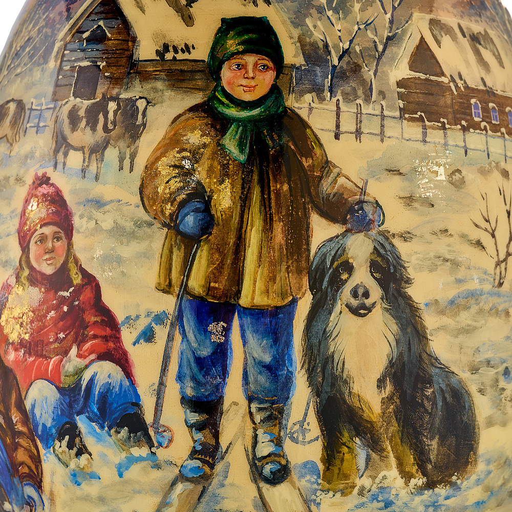 Пасхальное яйцо на подставке «Русская зима» - интернет магазин Русь Велика я фото 4