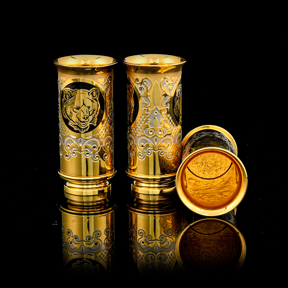 Питейный набор на 3 персоны «Медведи». Златоуст - интернет магазин Русь Велика я фото 1