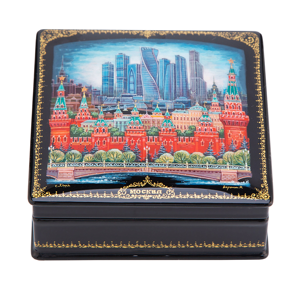Шкатулка с художественной росписью «Москва» - интернет магазин Русь Велика я 