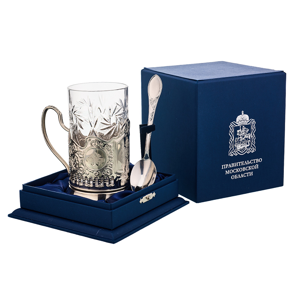 Подстаканник с серебрением «Герб Московской области». Златоуст - интернет магазин Русь Велика я фото 1
