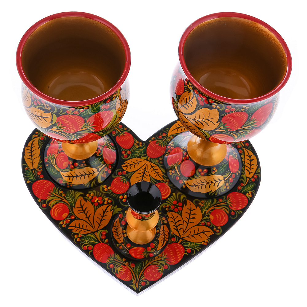 Питейный набор «Свадебный». Хохлома - интернет магазин Русь Велика я фото 3