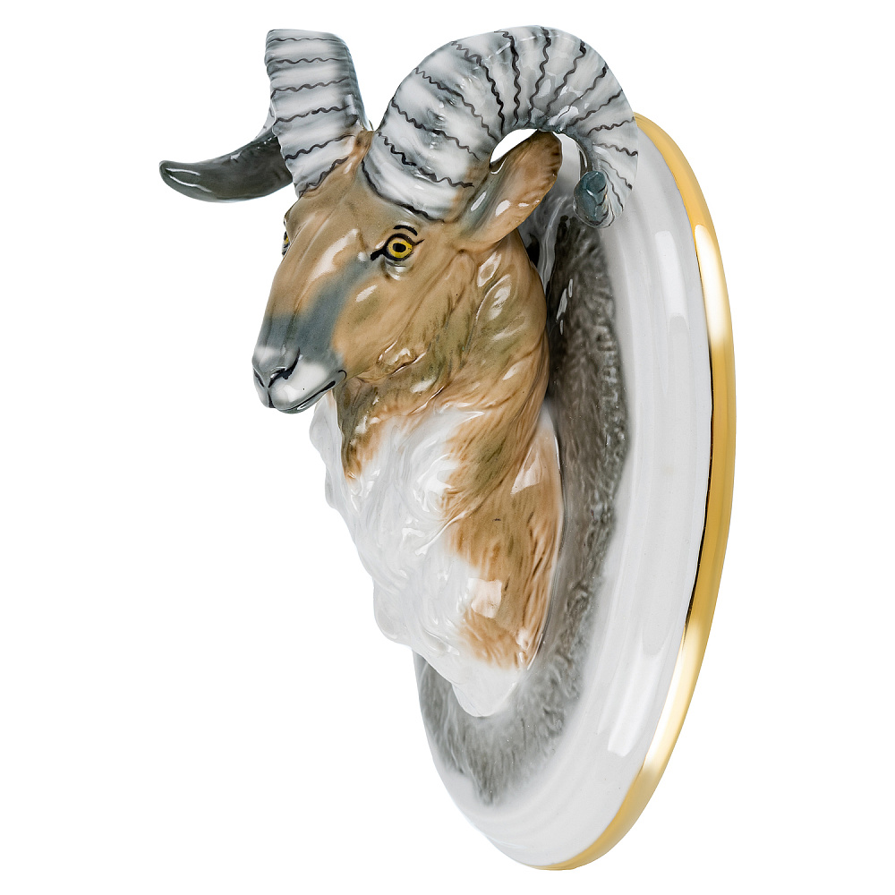 Панно фарфоровое «Архар». Серия «Трофеи» 11,5х17 см - интернет магазин Русь Велика я фото 3