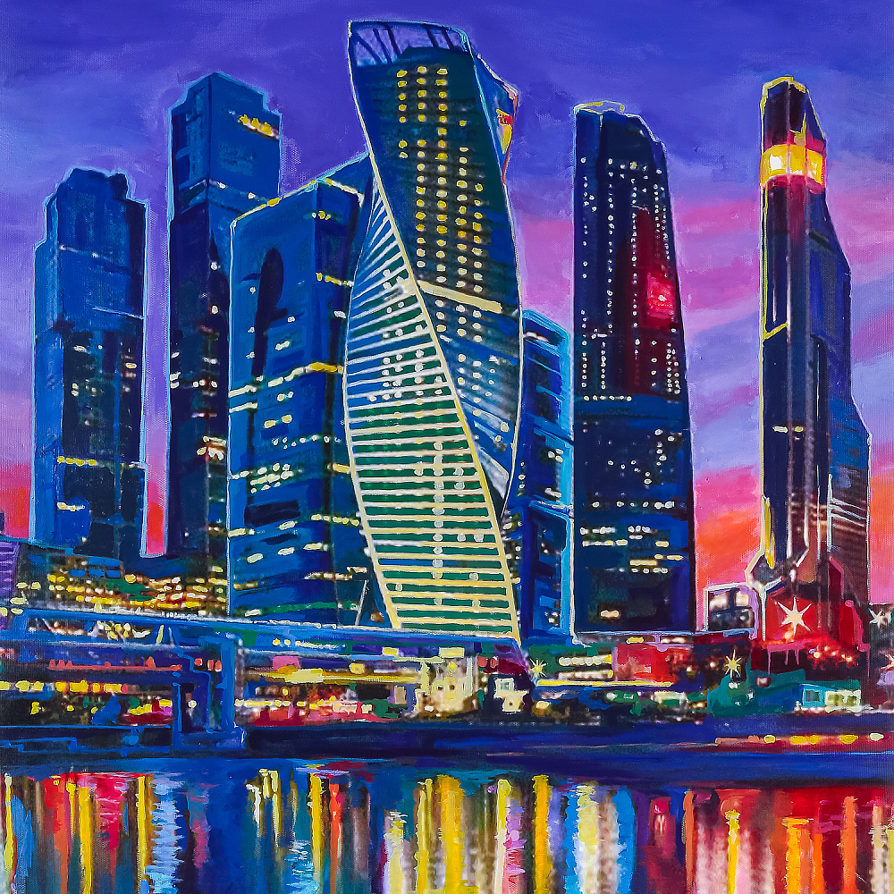 Картина «Москва-Сити» 60х90 см - интернет магазин Русь Велика я фото 2