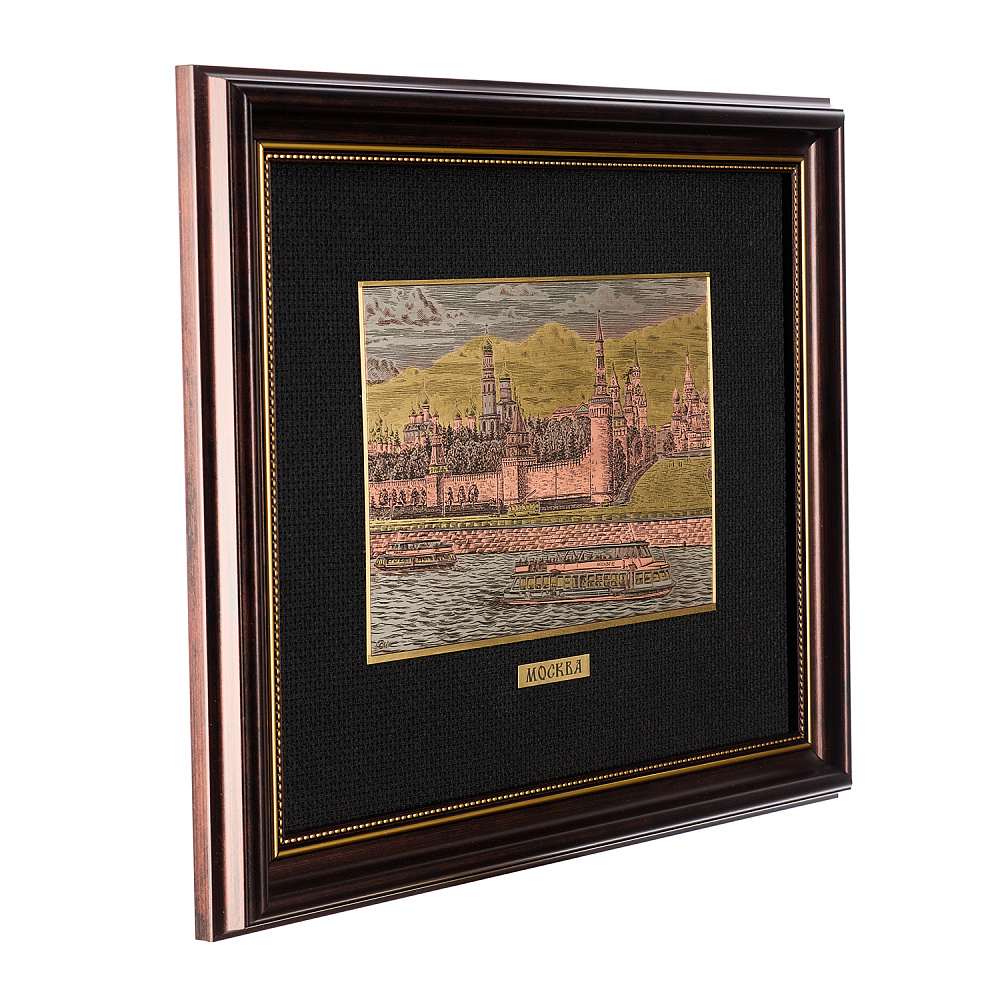 Офорт цветной «Васильевский спуск. Кремль» 25х32 см - интернет магазин Русь Велика я фото 2