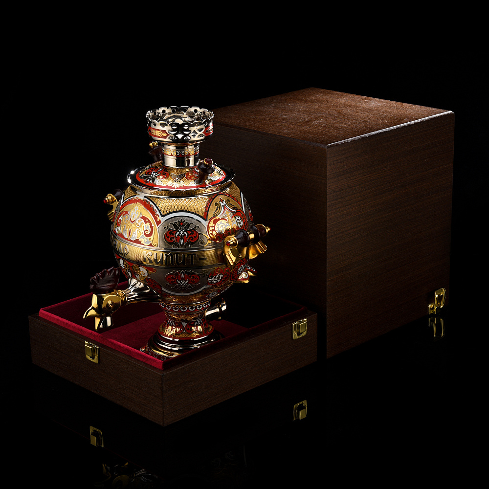 Самовар электрический 3 л с позолотой «Петух». Златоуст - интернет магазин Русь Велика я фото 6