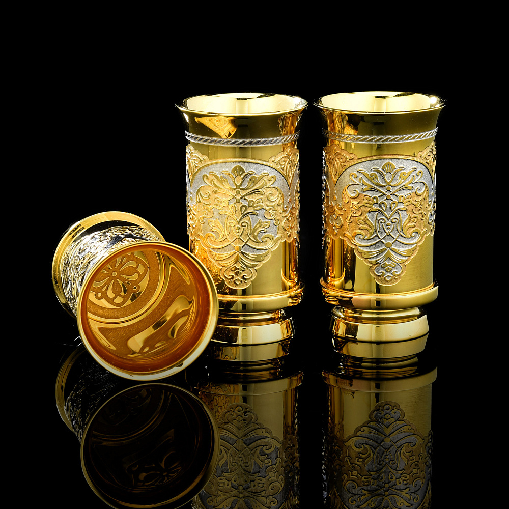 Питейный набор с икорницей «Подводный мир. Посейдон». Златоуст - интернет магазин Русь Велика я фото 6